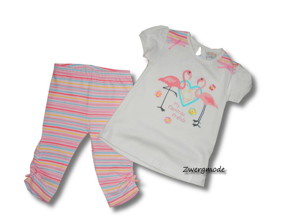Cutey Pie - Kombi Outfit Set Hose Shirt Mädchenkombi Flamingo Gr. 92 NEU