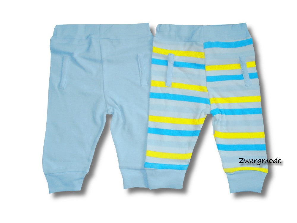 Nursery Time - 2er Pack Hosen blau + gestreift
