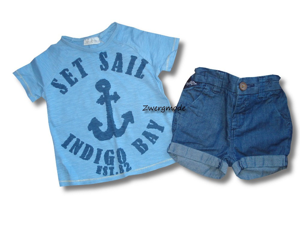 Next - Kombi Outfit Shorts + T-Shirt Sailing Gr. 62-68