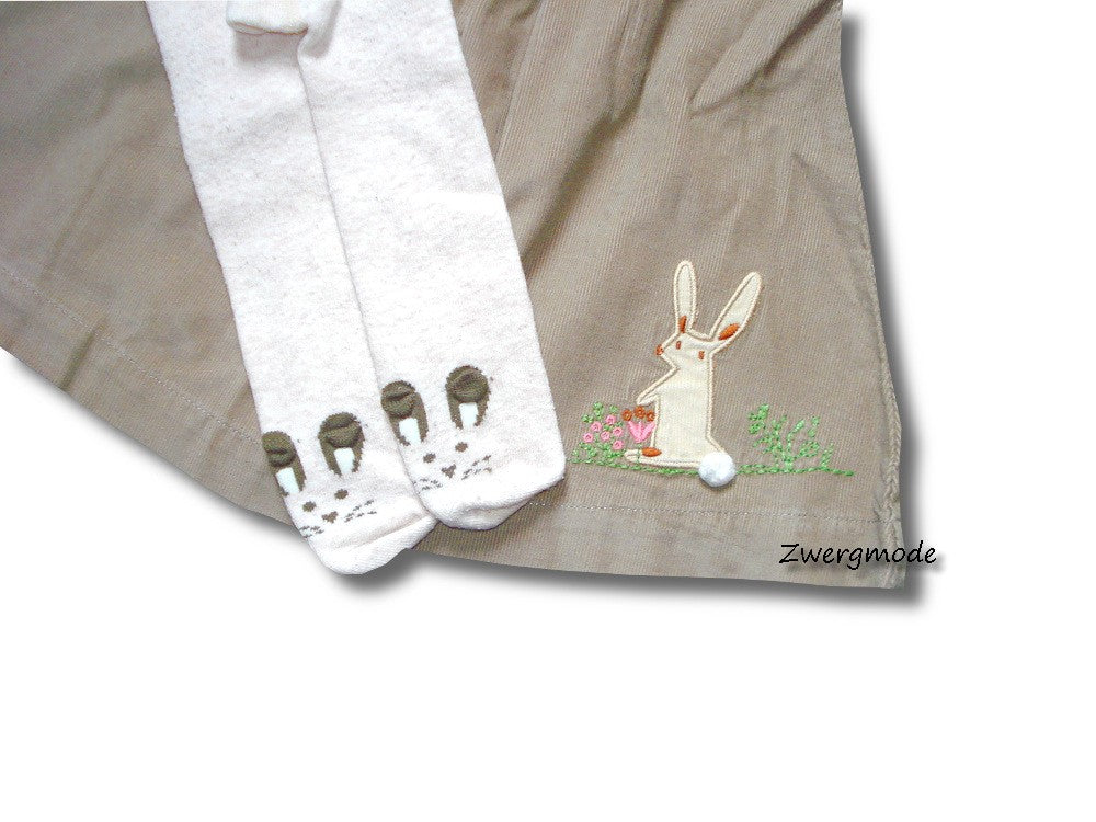 NEXT - Kleid Cordkleid Strumpfhose mit Hase