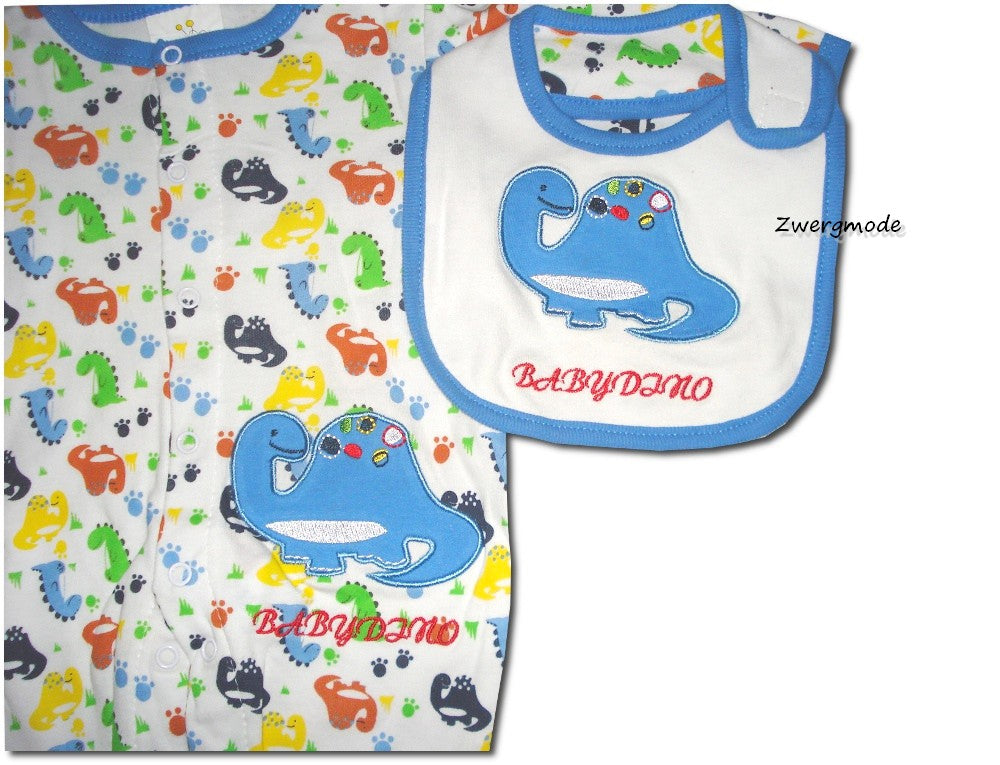Just too Cute - Strampler Einteiler mit Lätzchen "Babydino" Gr. 68-74 *NEU*
