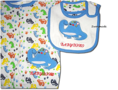 Just too Cute - Strampler Einteiler mit Lätzchen "Babydino" Gr. 68-74 *NEU*