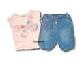 Next - Kombi Set Mädchenkombi Jeans und Shirt "Butterfly" Gr. 74