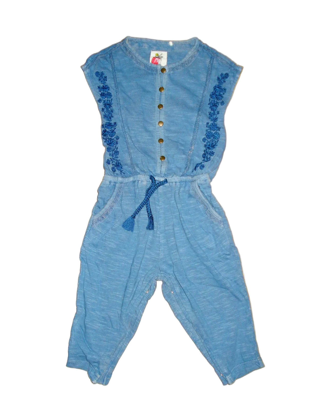 Next - Overall Einteiler Spieler blau Mädchen Baby secondhand Gr. 74