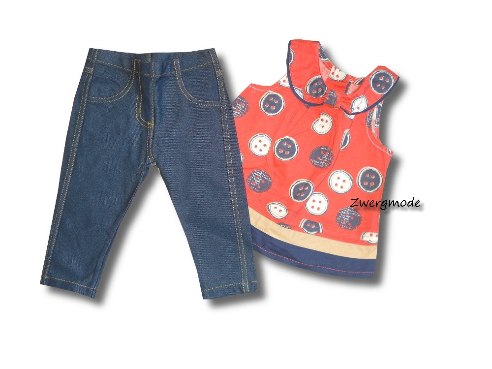 Next - Kombi Outfit Jeggins + Bluse Gr. 74/80