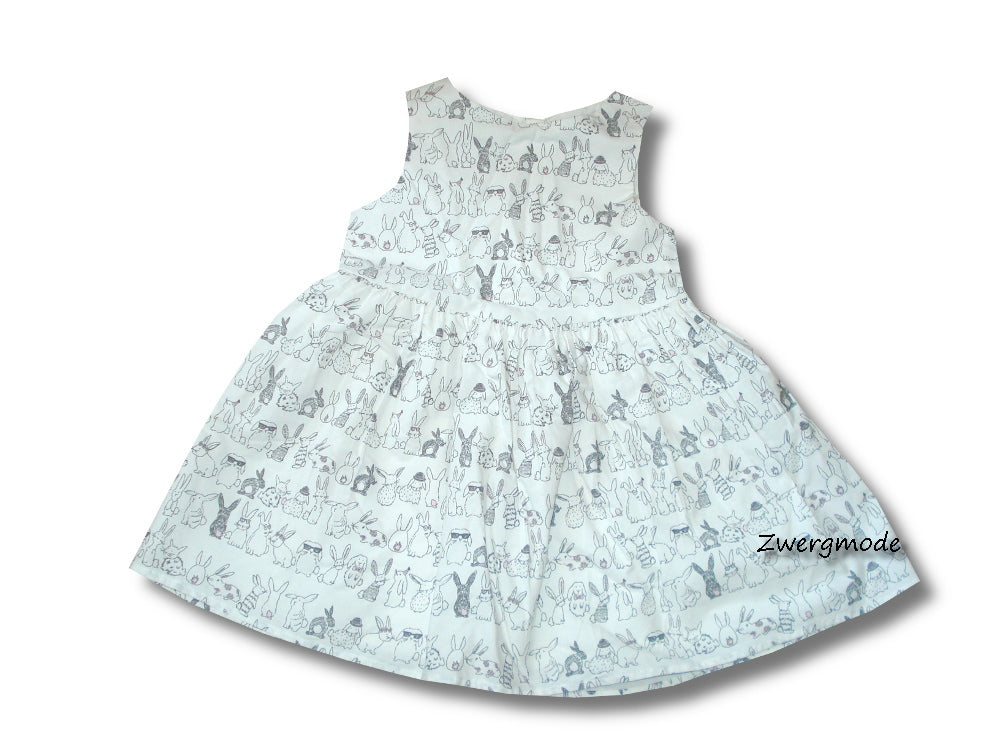 Next - Kleid Mädchen Mädchenkleid weiss mit Hasen Gr. 74