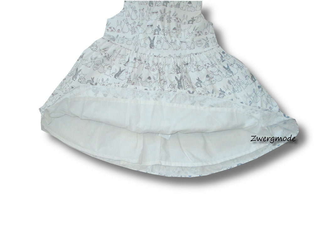 Next - Kleid Mädchen Mädchenkleid weiss mit Hasen Gr. 74
