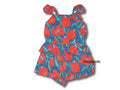 Next - Spieler Overall Einteiler Mädchen second hand Sommer Blumen Gr. 80