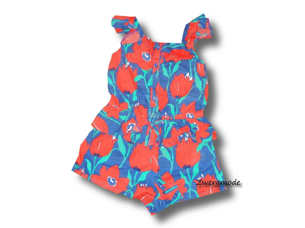 Next - Spieler Overall Einteiler Mädchen second hand Sommer Blumen Gr. 80