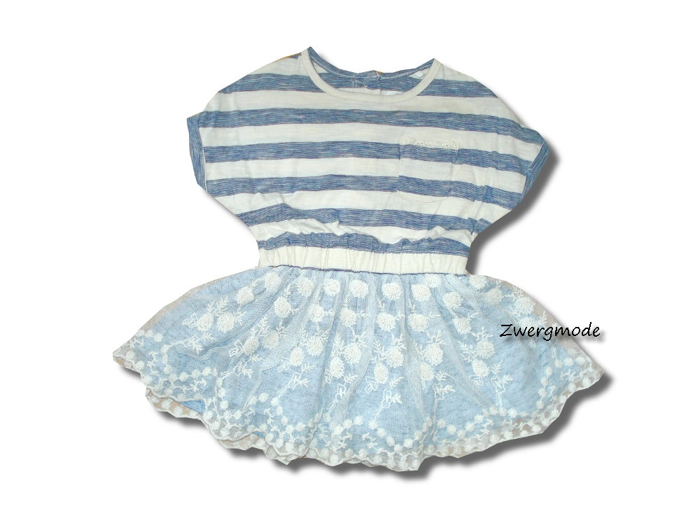 Next - Kleid Mädchen Mädchenkleid blau weiss gestreift Gr. 62-68