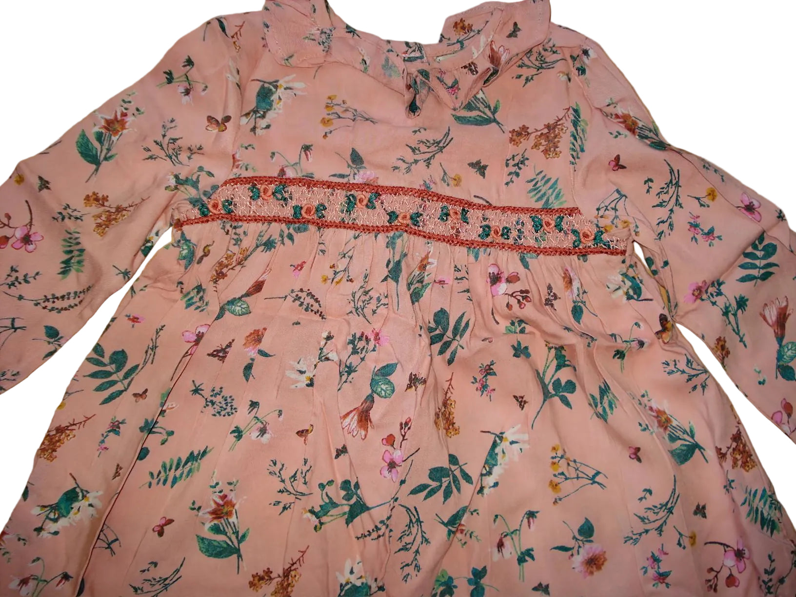 Next - Kleid Mädchenkleid Mädchen Langarm secondhand rosa Gr. 92