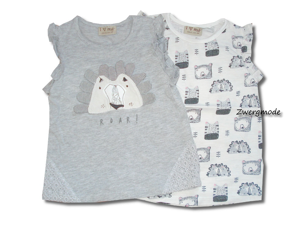Next - T-Shirts T-Shirt Mädchenshirt 2er Pack Löwen Gr. 98