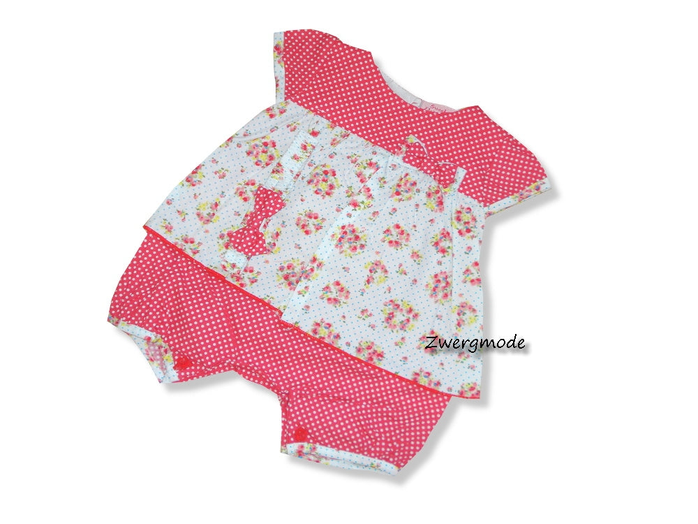 Sweet Elegance - Kombi Outfit Polka Dots "Flowers" Rot weiss *NEU*