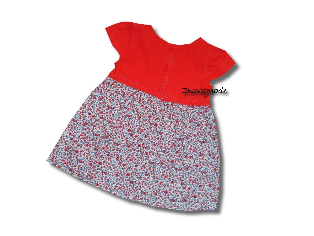 Next - Kleid kurzarm rot Flowers Gr. 74