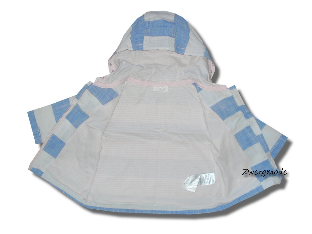 Next - Jacke weiss blau Kapuze Gr. 62/68