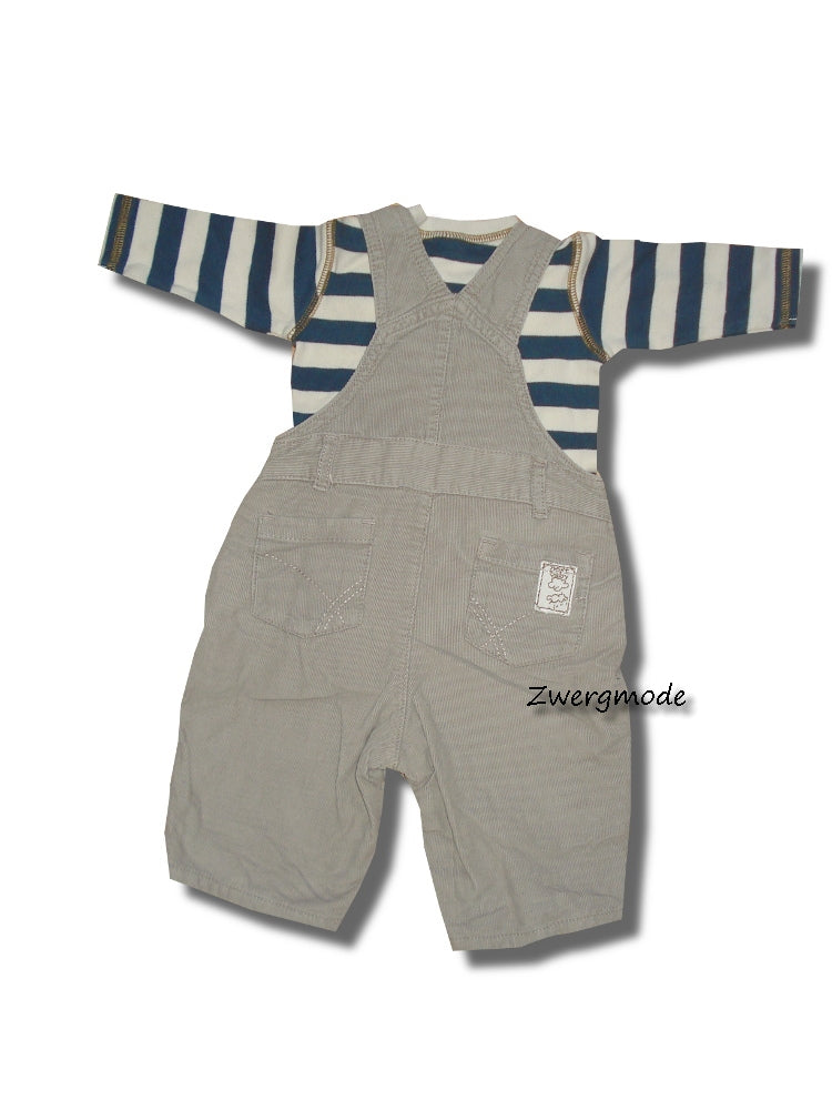 Next - Kombi Outfit Latzhose Cord "dog" + Body Gr. 56/62