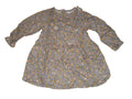 Next - Kleid Langarmkleid Mädchenkleid braun Blumen Gr. 80