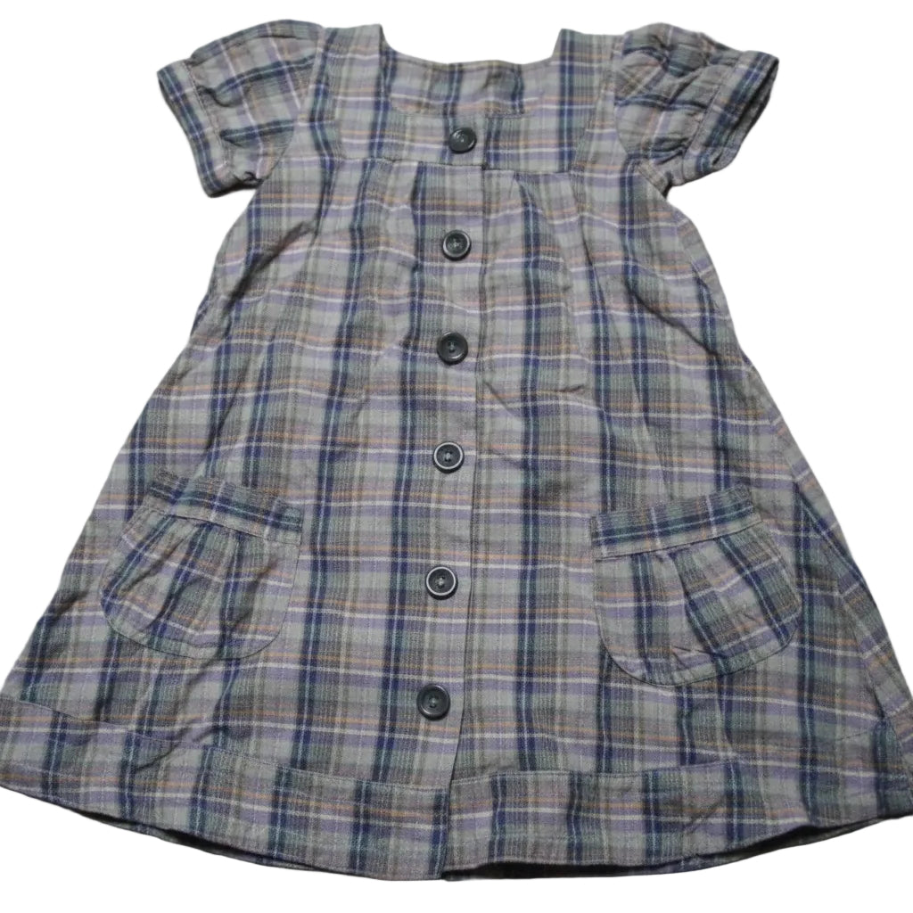 Next - Kleid Kariert Mädchenkleid Second hand Gr. 104