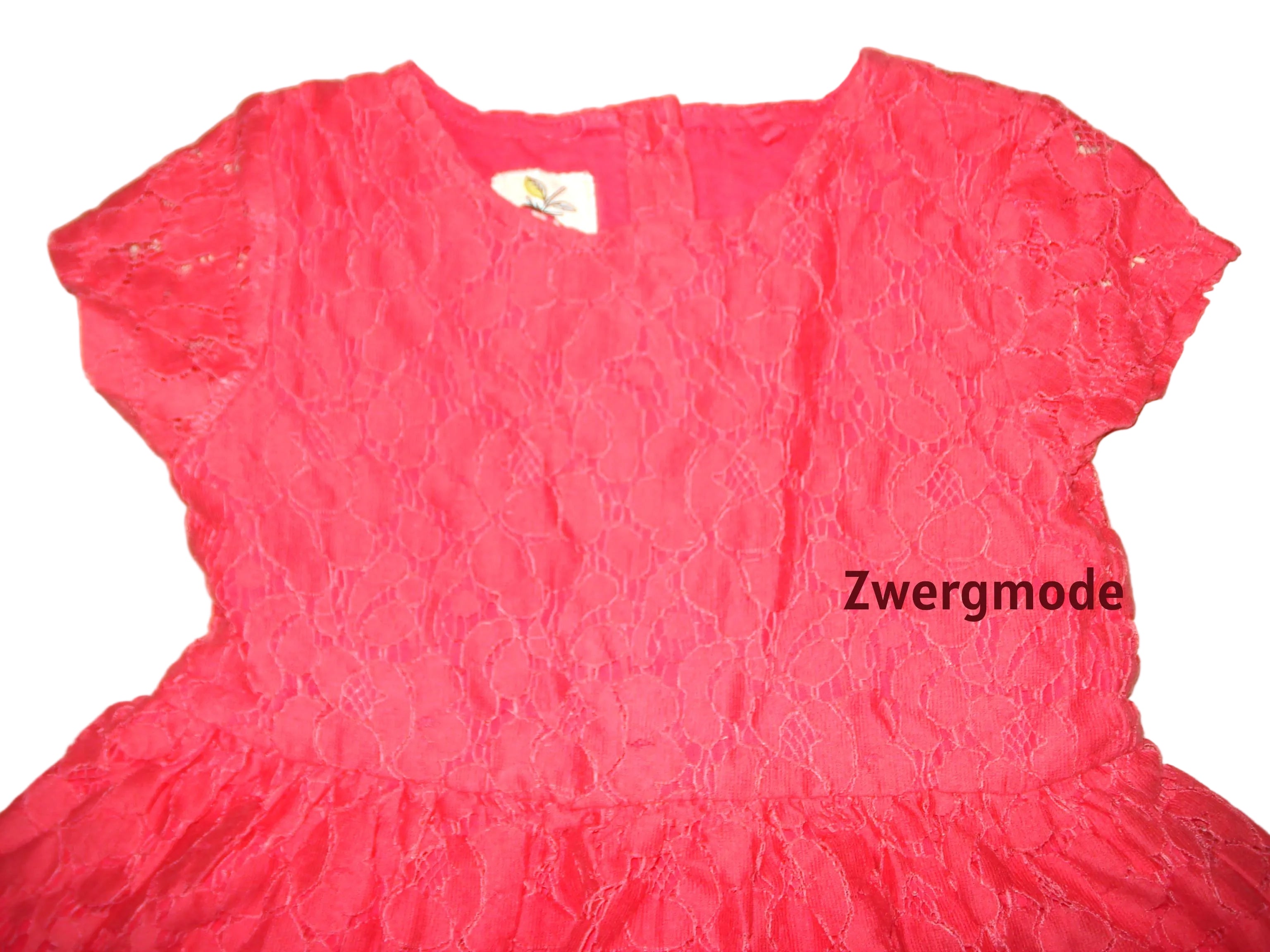 Next - Kleid Mädchenkleid Festkleid Spitze rot Gr. 92
