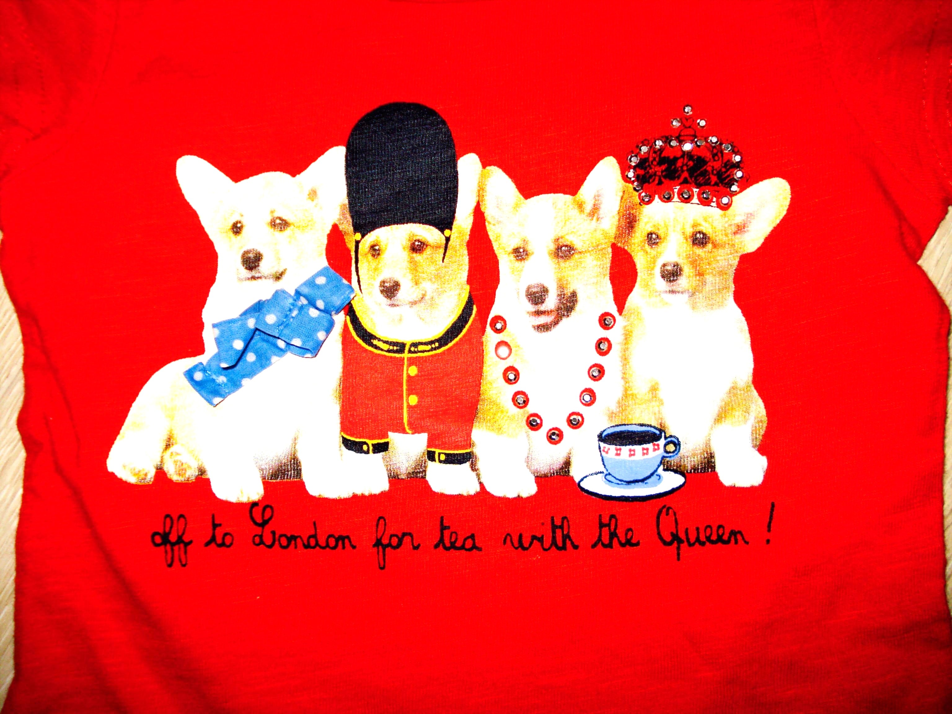 Next - T-Shirt Shirt Mädchenshirt rot "Dogs" Gr. 62-68