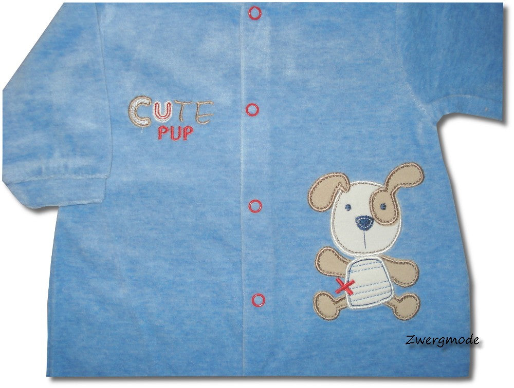 Just too Cute - Strampler Fleece blau "Cute Pup" Gr. 62/68 *NEU*