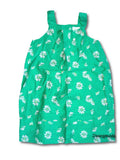 Next - Kleid Trägerkleid Mädchen grün mit Blumen Gr. 104 *TOP*