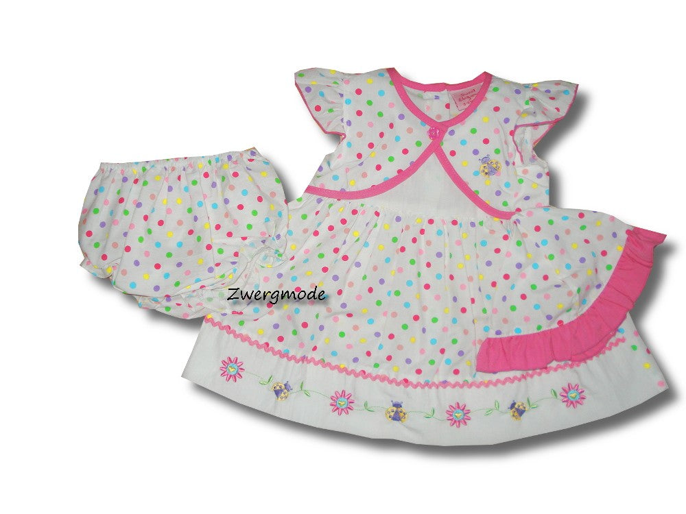 Sweet Elegance - Outfit Set Mädchenkleid Hose Mütze Polka Dot Gr. 62-68 NEU