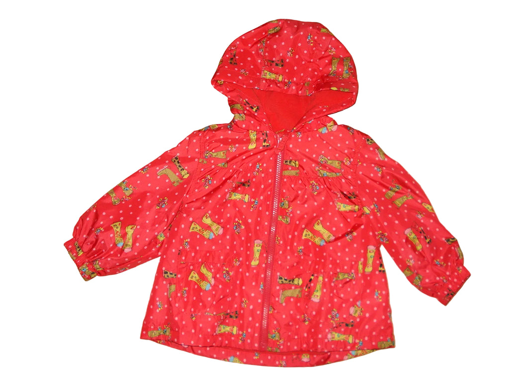 Next - Jacke Mädchen Mädchenjacke rot Stiefel secondhand Gr. 86