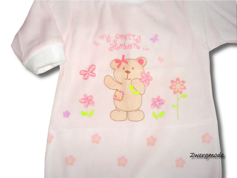 Just too Cuddly - Strampler Fleece rosa "My pretty garden" Gr. 62/68 *NEU*