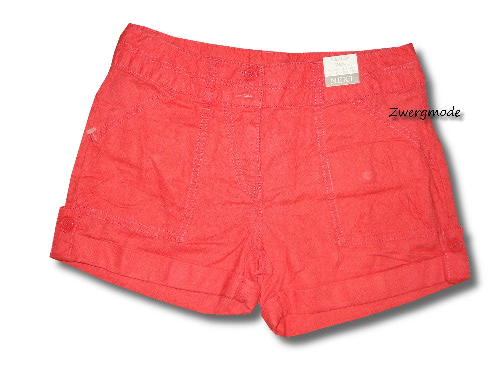 Next - Hose Shorts Mädchenhose Leinenhose Mädchenshort rot Gr. 140 *NEU*