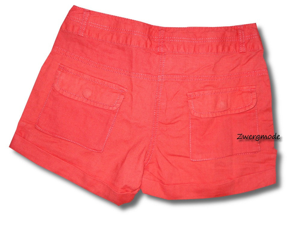 Next - Hose Shorts Mädchenhose Leinenhose Mädchenshort rot Gr. 140 *NEU*