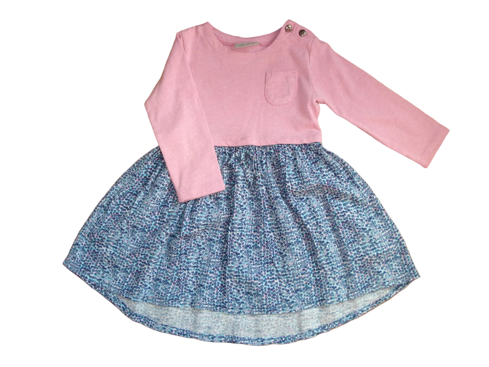 Next - Kleid Mädchenkleid Mädchen second hand rosa blau Gr. 80