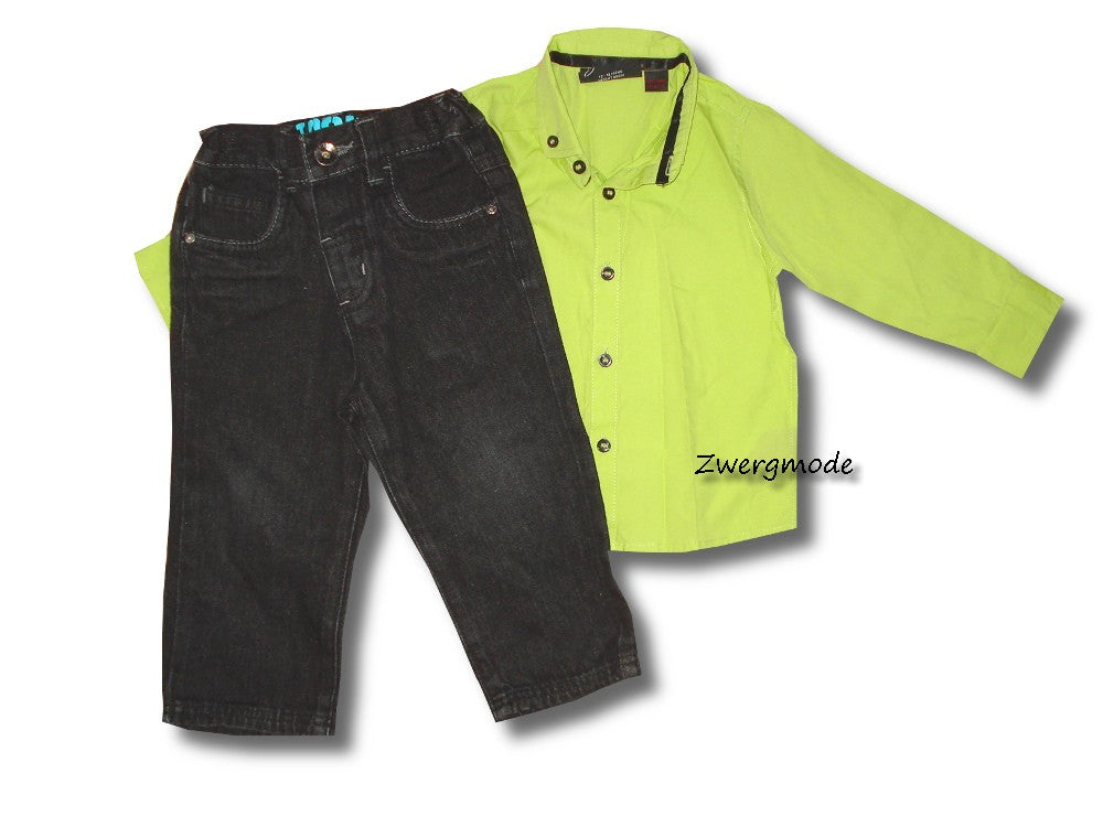Next - Kombi Outfit Set Jeans + Hemd Gr. 86