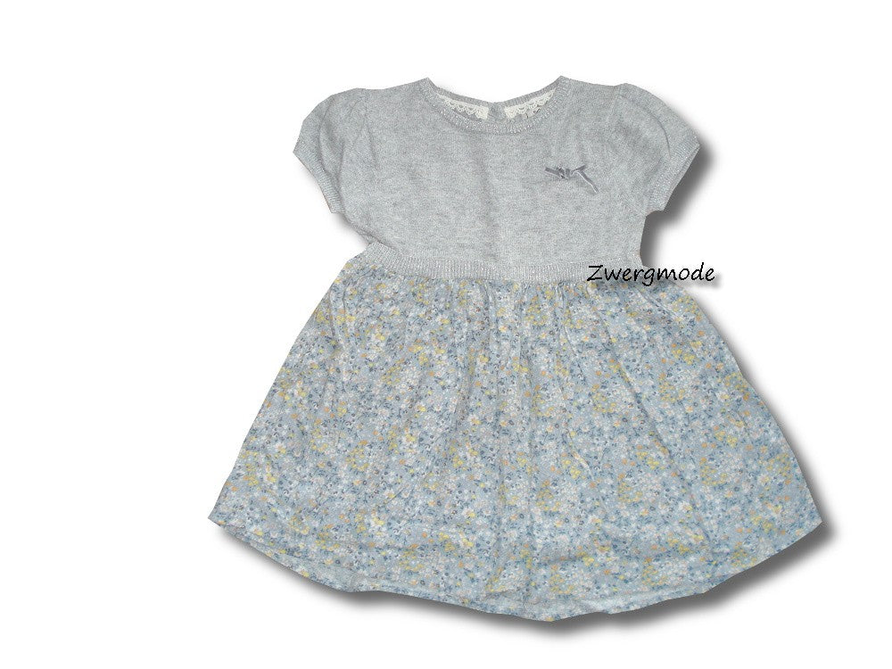 Next - Kleid Mädchen Strick grau und Blumen Gr. 62/68 und 80