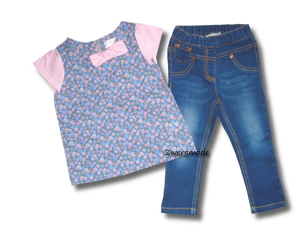 Next - Kombi Outfit Bluse + Jeans Gr. 80-86