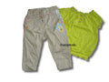 Next - Kombi Outfit Set Mädchenkombi Hose beige + Top Gr. 80