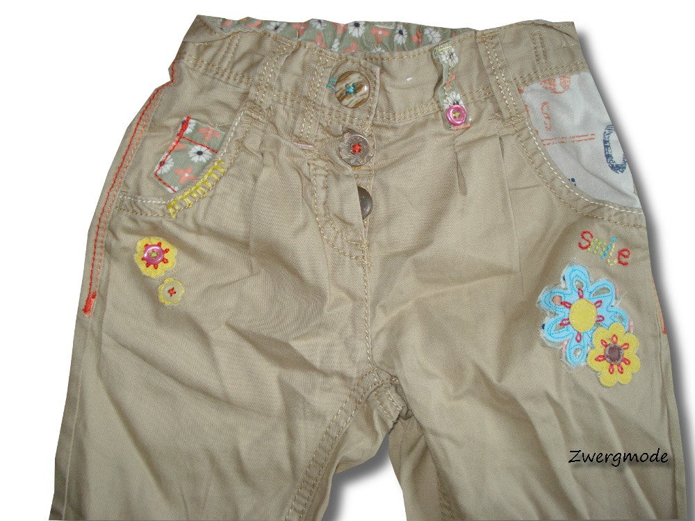 Next - Kombi Outfit Set Mädchenkombi Hose beige + Top Gr. 80