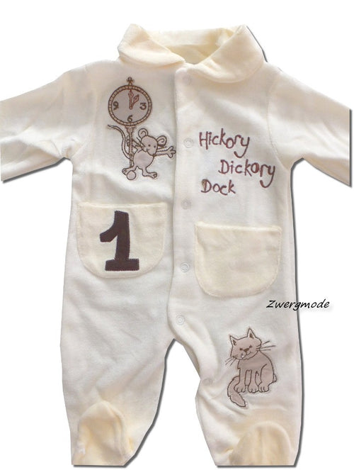 Baby C - Strampler Fleece gelb "Hickory Dickory Dock" Gr. 62/68 *NEU*