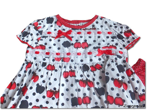 Cutey Pie Outfit Set Kleid + Hose Äpfel rot-weiß Gr. 62-68 | NEU
