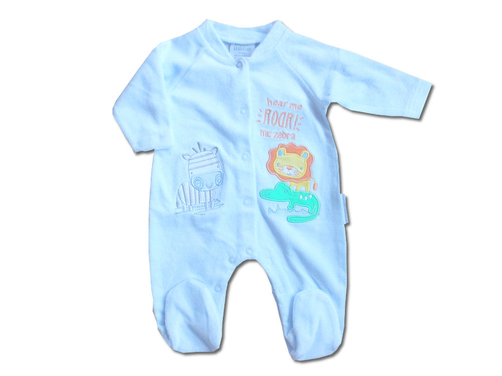 Nursery Time - Strampler Fleece blau mit Tieren Gr. 56/62 und 62/68 *NEU*