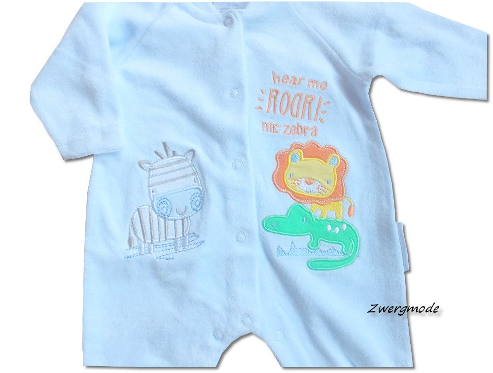 Nursery Time - Strampler Fleece blau mit Tieren Gr. 56/62 und 62/68 *NEU*