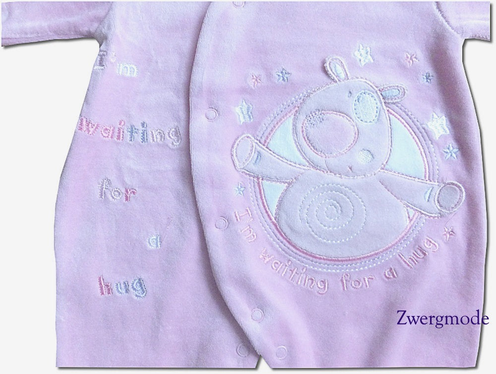 Just too Cute - Strampler Mädchen Einteiler Fleece rosa Gr. 62-68 *NEU*