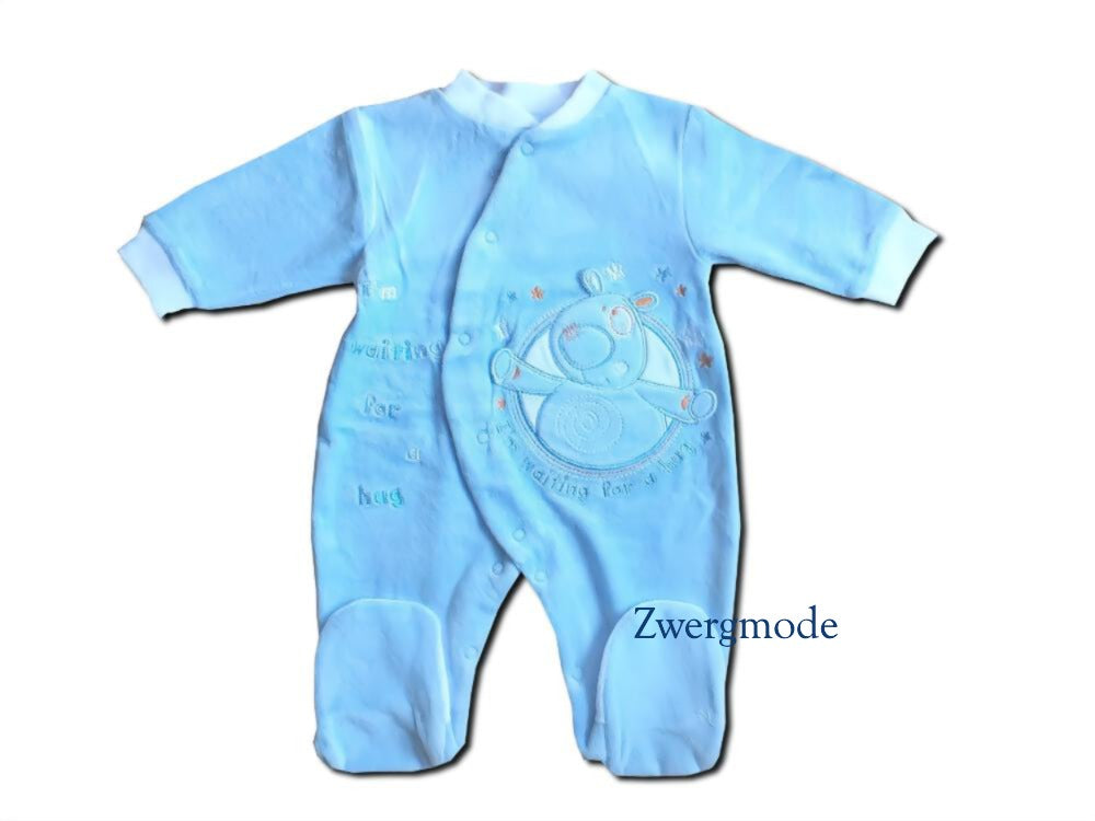 Just too Cute - Strampler Jungen Einteiler Fleece blau Gr. 62-68 *NEU*