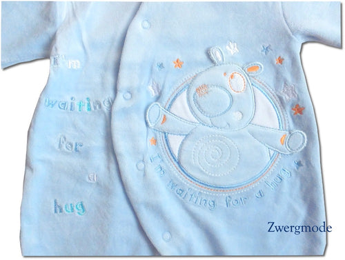 Just too Cute - Strampler Jungen Einteiler Fleece blau Gr. 62-68 *NEU*