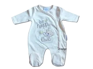 Nursery Time - Strampler Einteiler Teddy "Be Happy" Unisex Gr. 62 NEU