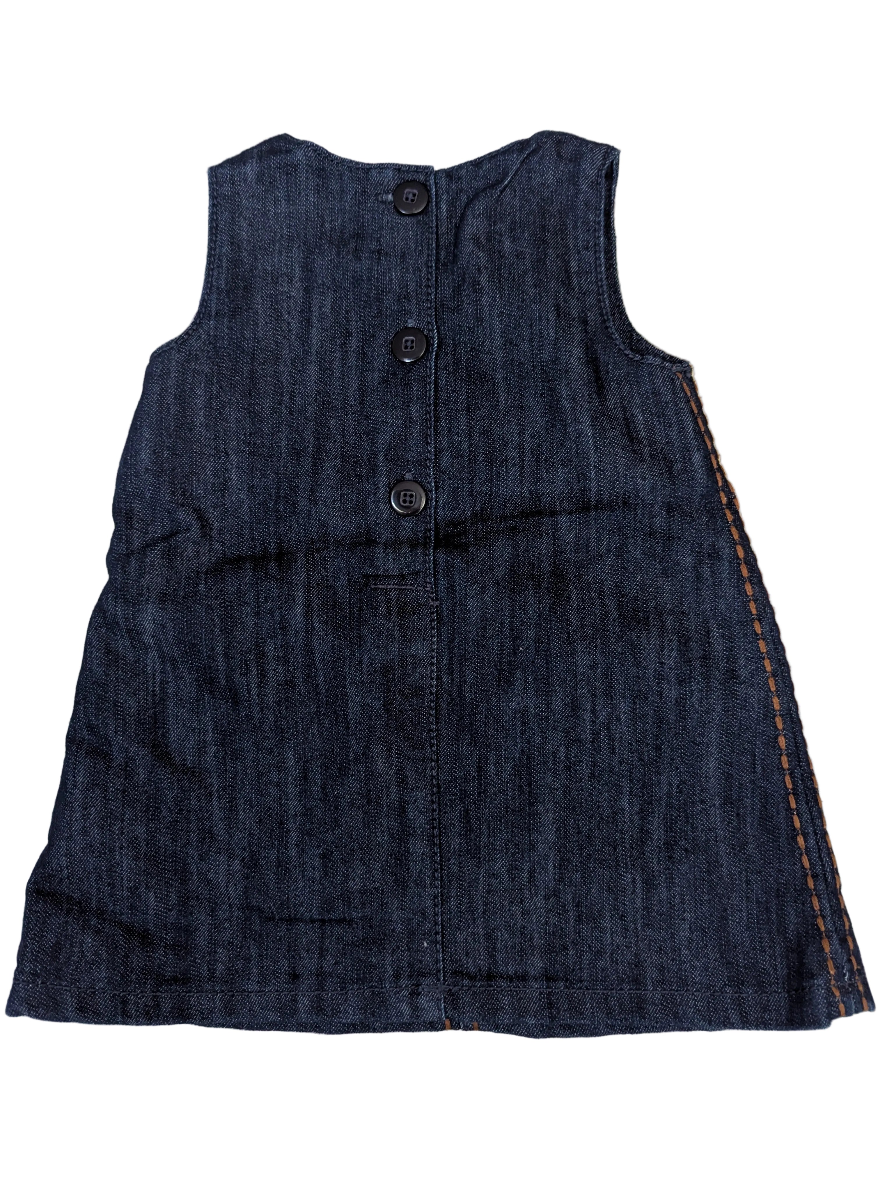 Next - Kleid Jeanskleid Mädchenkleid Jeans secon hand blau Gr. 62-68