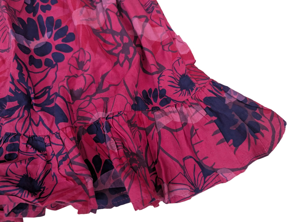 NEXT - Kleid Mädchenkleid Trägerkleid Mädchen secondhand rot Blumen Gr. 86