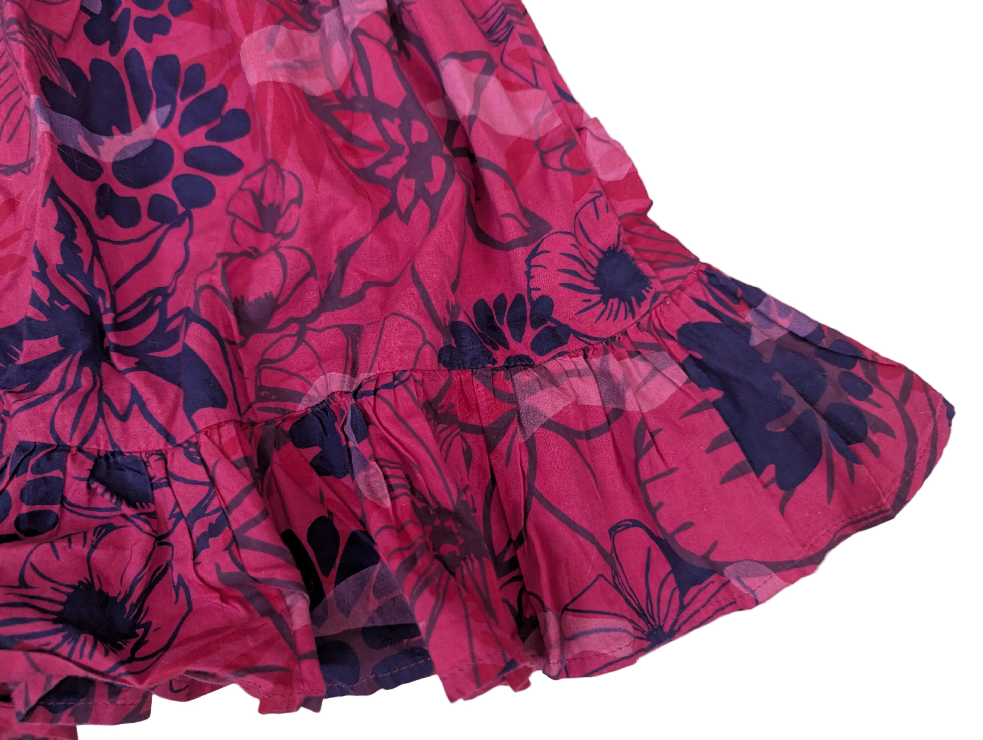 NEXT - Kleid Mädchenkleid Trägerkleid Mädchen secondhand rot Blumen Gr. 86