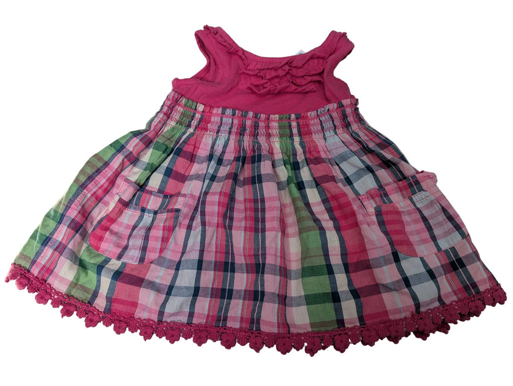 Next - Kleid Mädchenkleid rosa kariert Mädchen Gr. 74-80 *NEU*
