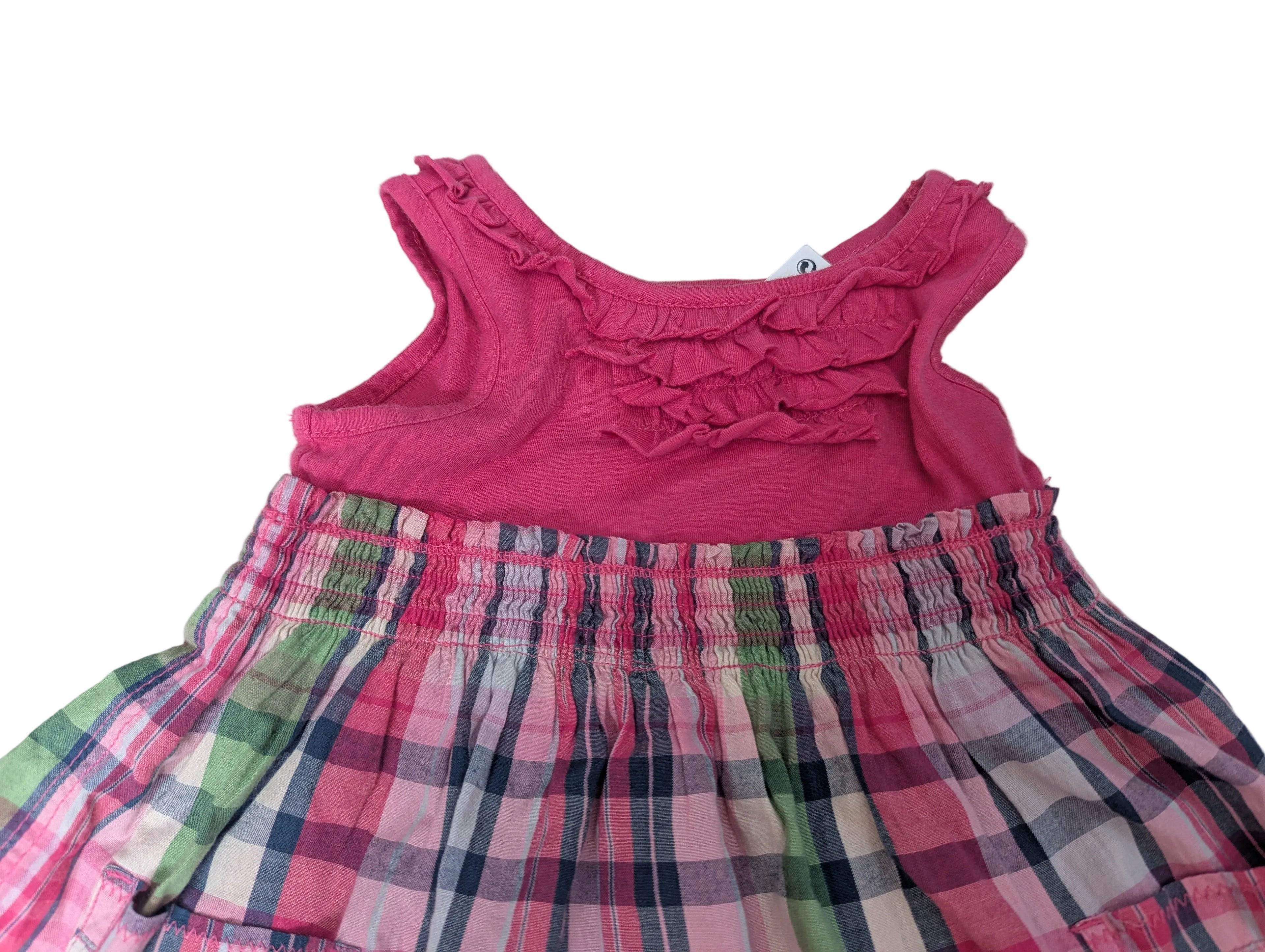 Next - Kleid Mädchenkleid rosa kariert Mädchen Gr. 74-80 *NEU*